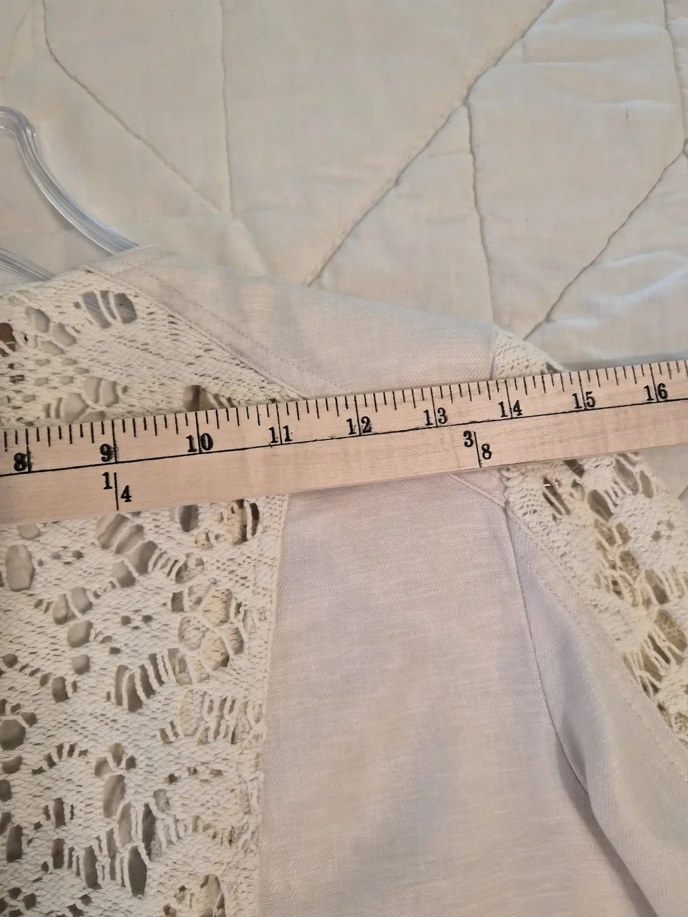 Chico's Floral Crochet - 3/4 Length Sleeve Duster- Size 4  (Chicos Size 0)